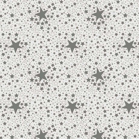 Sternenhimmel - Wachstuch Tischdecke für Weihnachten mit Sternen - Silber, 140 cm