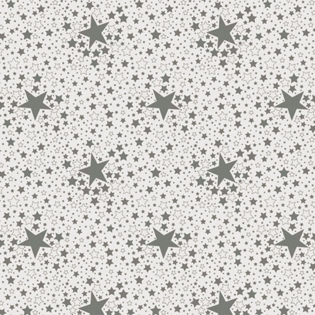 Sternenhimmel - Wachstuch Tischdecke für Weihnachten mit Sternen - Silber, 140 cm