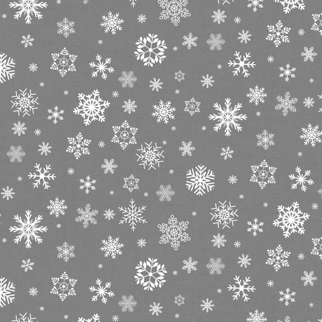 Wachstuch Tischdecke für Weihnachten – Dämmerungsschnee, Silbergrau