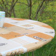 Kaffee – mit/ohne Zucker – Runde Wachstischdecke mit Gummizug