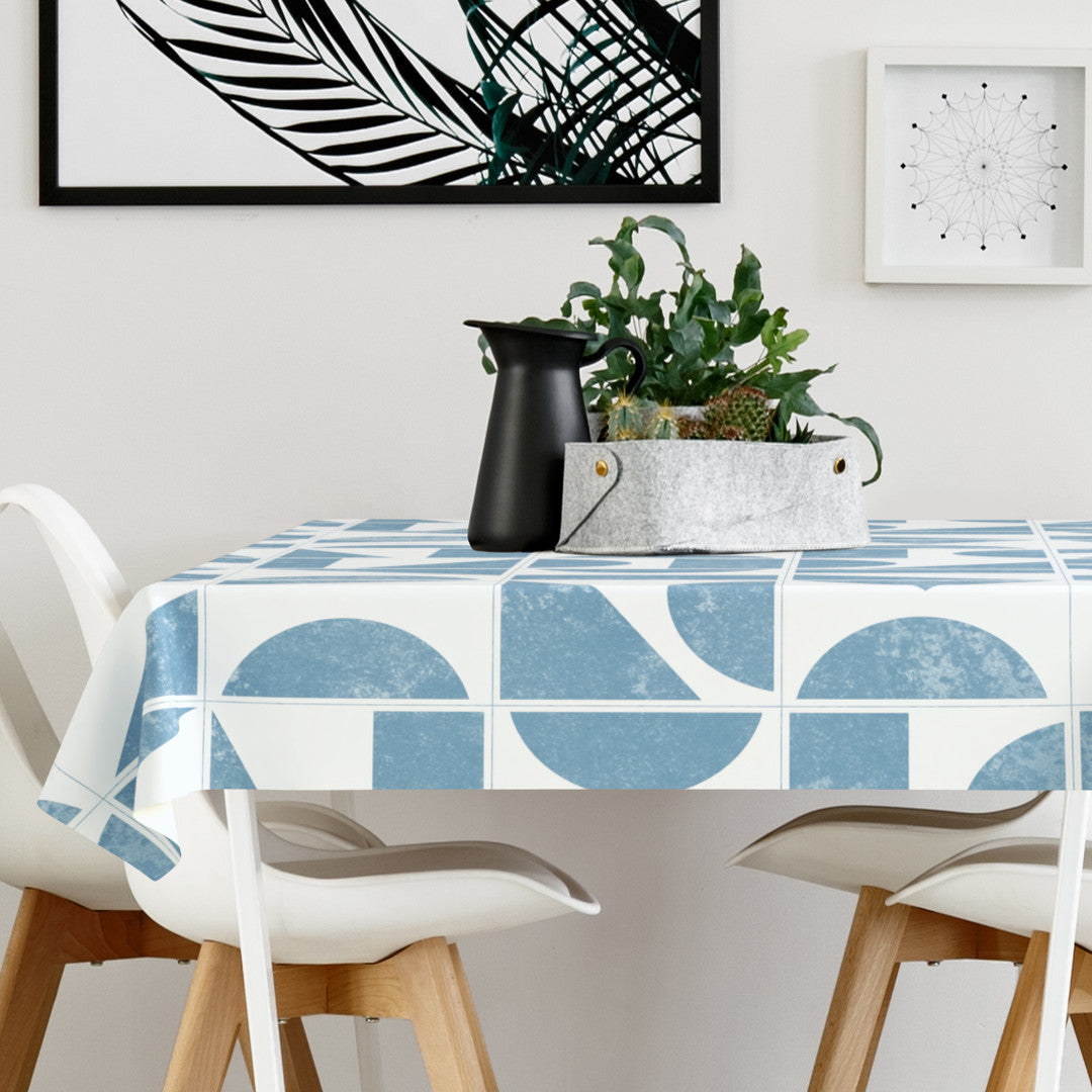 Keta – Wachstuch Tischdecke mit geometrischem Retro-Design