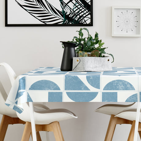 Keta – Wachstuch Tischdecke mit geometrischem Retro-Design