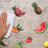 Tropicas, Tischfolie transparent mit Früchten