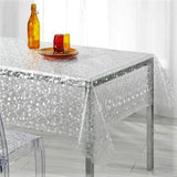 Klare Tischfolie transparent mit Steinmuster
