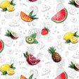 Frisk Frugt, Tischfolie transparent mit Druck