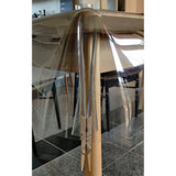 Starke Tischfolie transparent - 1,0 mm / ca. 140 cm breit, mit Wäscheklammer