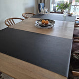 Kunstleder-Tischläufer Noblessa - Extra stark Dinner 4 two - 50 x 140 cm - Schwarz