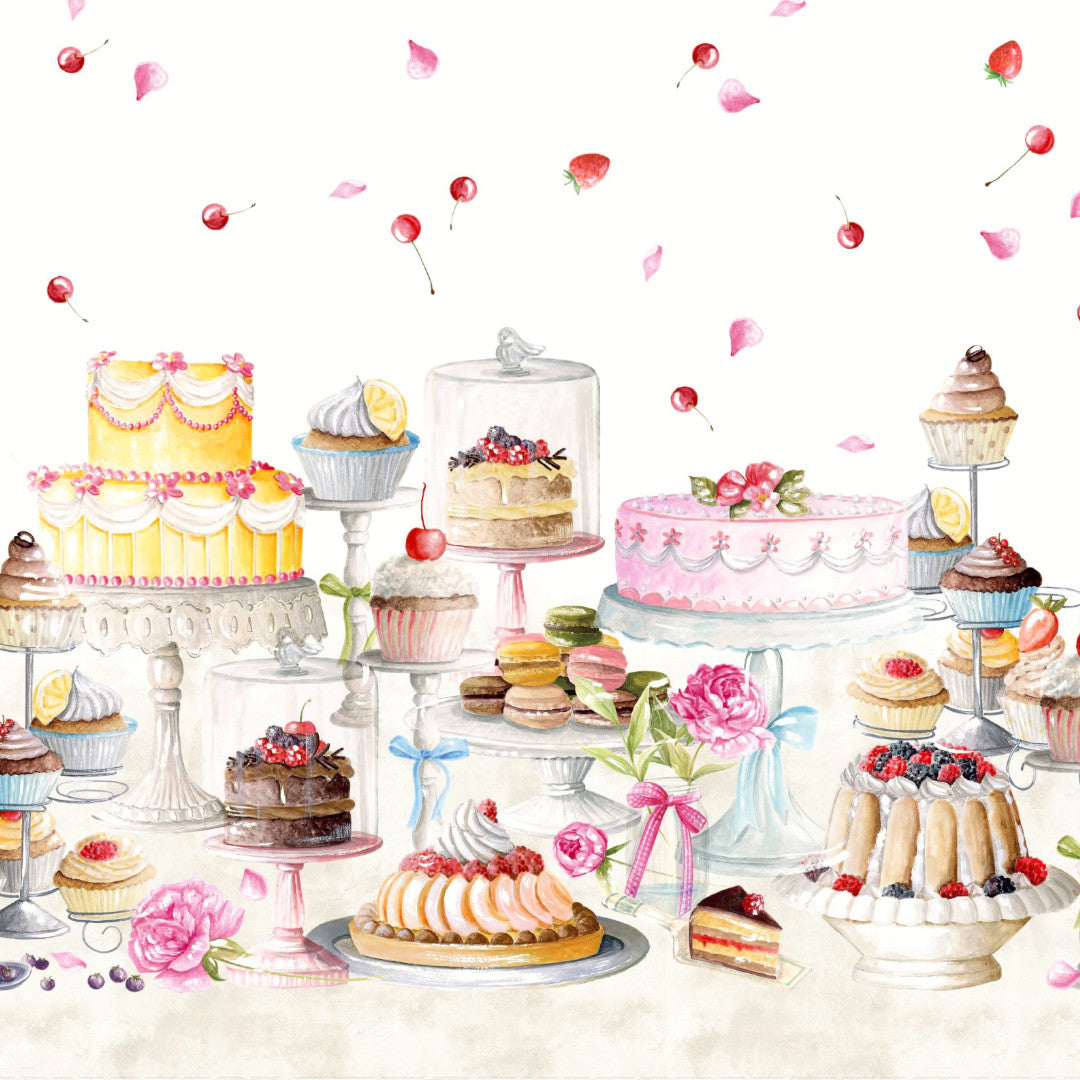 La Grande Gara di Panificazione – abwaschbare Tischdecke mit leckeren Kuchen