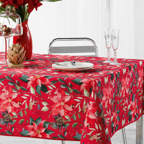 La Rosiere Rot, fleckabweisende Tischdecke, 150 x 240 cm