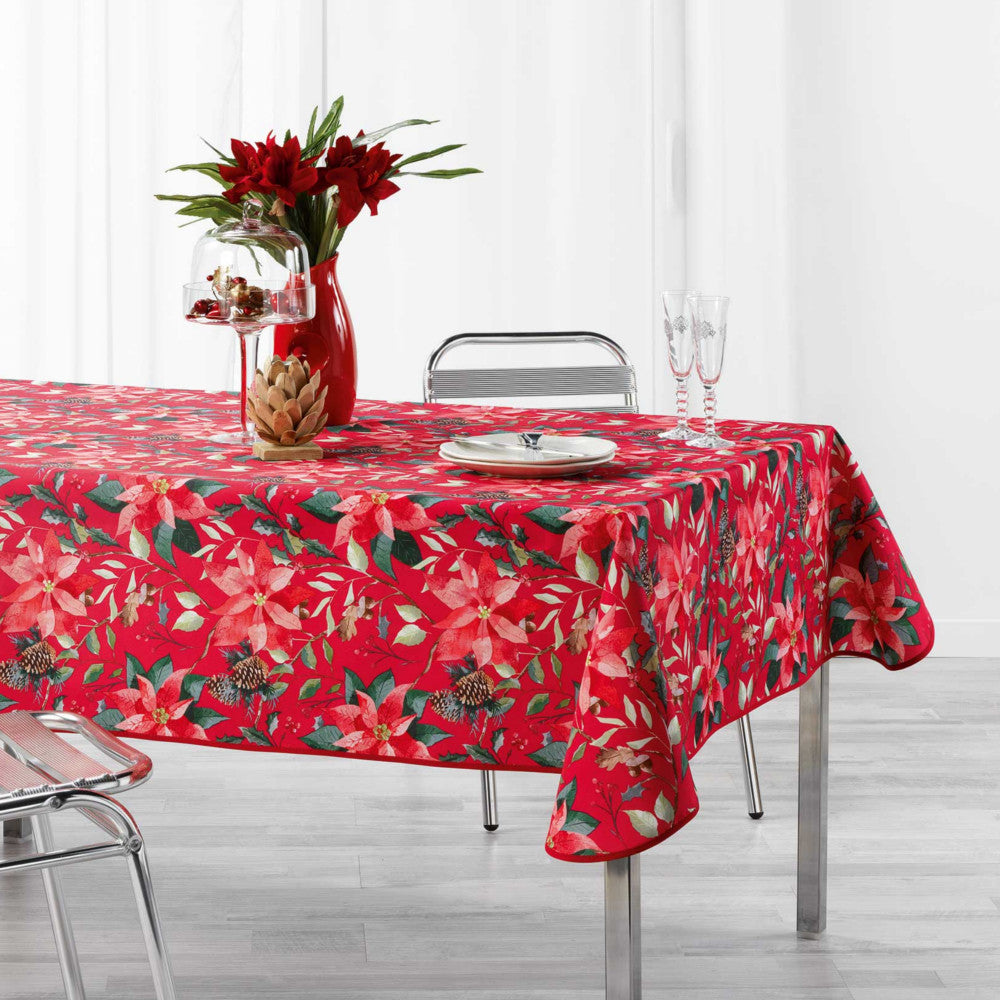 La Rosiere Rot – fleckabweisende Weihnachtstischdecke, 150 x 300 cm
