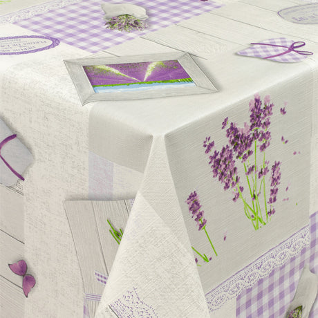 Lavendel Liv, Wachstuch Tischdecke mit leicht geprägter Oberfläche