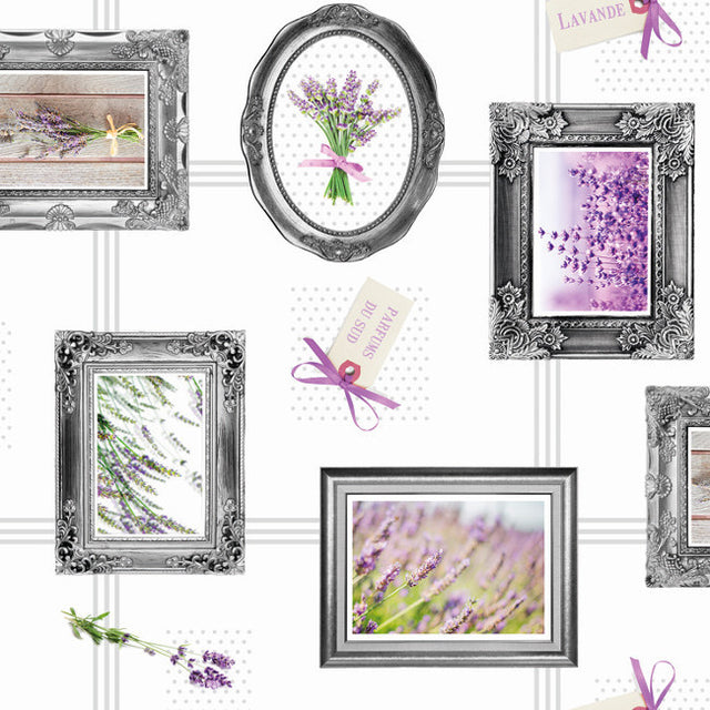 Lavendel Museet, Wachstuch Tischdecke mit Lavendelmotiven