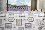 Lavendel Museet, Wachstuch Tischdecke in Lavendel-Ambiente