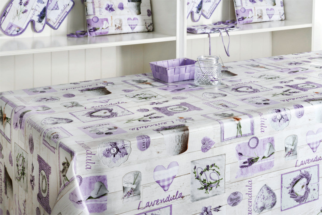 L´eau de Lavande - Provence Wachstuch Tischdecke mit Lavendelmotiven