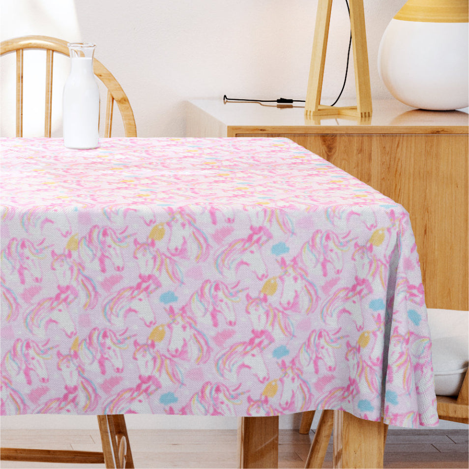 Legend - Abwaschbare Tischdecke mit Einhörnern, 155 cm breit