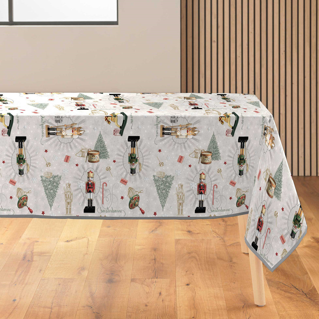 Leopold 150 x 240 cm, rechteckige Weihnachtstischdecke, auf dem Tisch