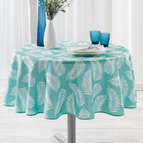 Lifette Mint Ø 180 cm, runde fleckabweisende Tischdecke