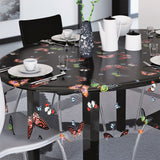 Lilith, Tischfolie transparent mit bunten Schmetterlingen