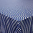 Blau-weiß karierte abwaschbare Tischdecke 140 cm