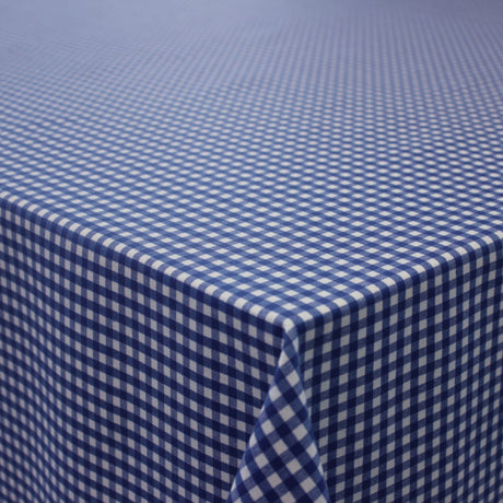 Patinir, karierte abwaschbare Tischdecke blau/weiß – 160 cm breit
