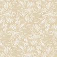 Live The Leaf Wheat - Elegante 160 cm breite Wachstuch Tischdecke mit weißen Blättern
