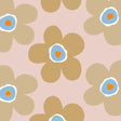 Big Flower Biscuit - Lola Wachstuch Tischdecke mit großen Blumen, Muster