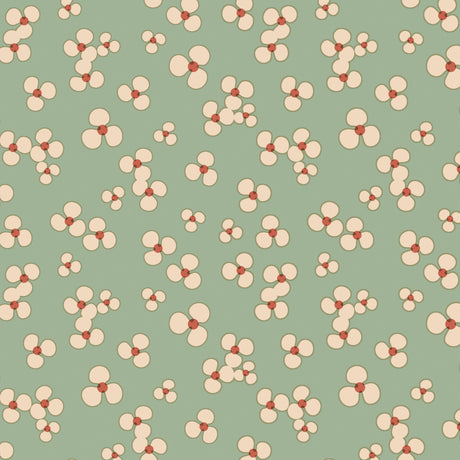 Niwa Green Tea – Lola Wachstuch Tischdecke mit zarten Blumen