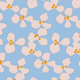 Poppy Baby Blue - Wachstuch Tischdecke mit frischem und verspieltem Design von Lola, Muster