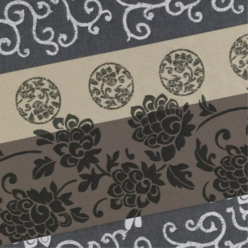 Flair Emotion Lotus - Schöne jacquardgewebte abwaschbare Tischdecke aus 100 % Baumwolle