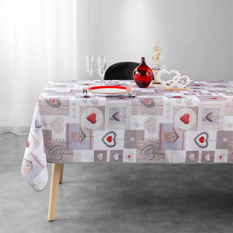 Love – Weihnachtstischdecke mit Fleckschutz, 150 x 240 cm
