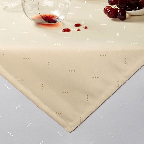Luxor Weiß Ø 160 cm, runde Damast Tischdecke