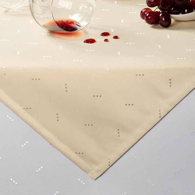 Luxor Weiß Ø 160 cm, runde Damast Tischdecke