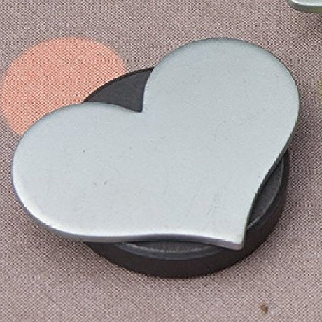 Magnetische Tischdeckenbeschwerer, silbernes Herz – 4er-Set