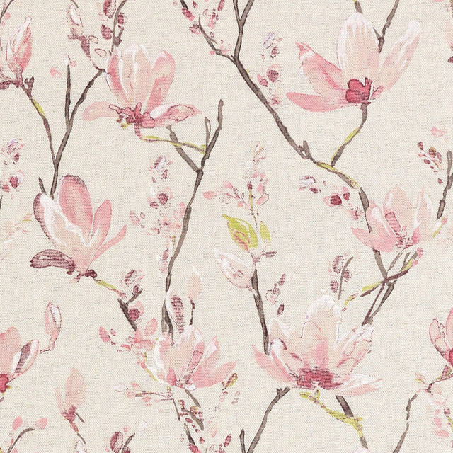 Magnolia Blossom – Abwaschbare Tischdecke in Leinenoptik mit Magnolienblüten