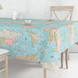 Map Mundi, abwaschbare Tischdecke mit Weltkarte, blau
