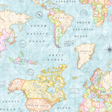 Map Mundi, abwaschbare Tischdecke mit Weltkarte, blau