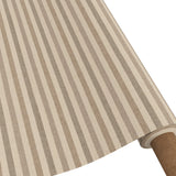 Marché Striber Sand – Abwaschbare Tischdecke in Leinenoptik mit Streifen und rutschfester Unterseite