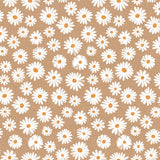 Margarita Natur – abwaschbare Tischdecke mit Margeriten und naturfarbenem Grund