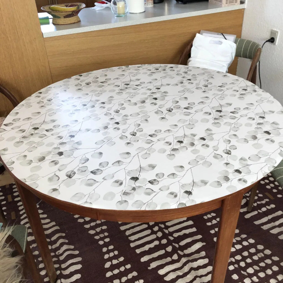 Maure Verde - Runde Wachstischdecke mit Gummizug, Muster