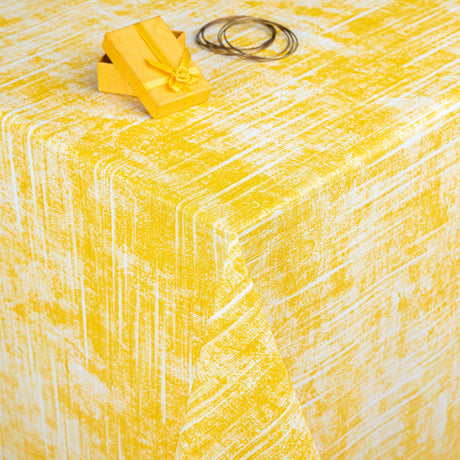 Melange Mellow Yellow, Wachstuch Tischdecke mit leicht geprägter Oberfläche