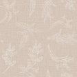 Muster von Mesina Beige – Wachstuch Tischdecke in Leinenoptik mit Blattzeichnungen