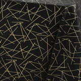 Mikado Metallic Schwarz – Rechteckige Tischdecke mit Fleckschutz, 140 x 240 cm
