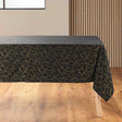 Mikado Metallic Schwarz – Rechteckige Tischdecke mit Fleckschutz, 140 x 240 cm