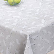 Moulette Natur - Abwaschbare Tischdecke mit Vögeln auf schönem naturfarbenem Hintergrund - 155 cm breit