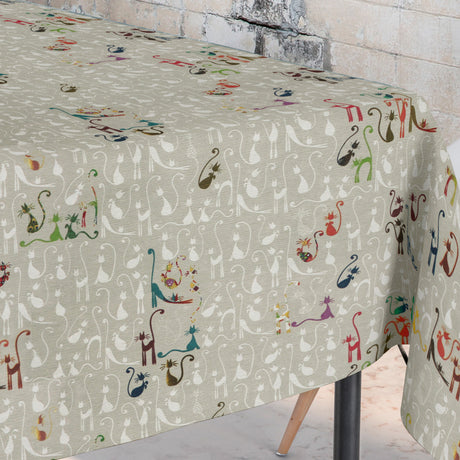 Mucha Natur – abwaschbare Tischdecke mit lustigen Katzen