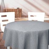 Namaste Denim – 160 cm Runde Wachstuch-Tischdecke in zeitlosem Design