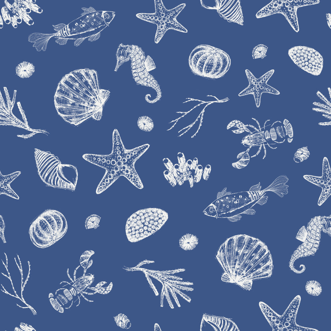 Narius - Maritime Wachstuch Tischdecke mit vom Meer inspiriertem Design, Muster