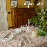 Natura Delle Rose di Fionda - Abwaschbare Tischdecke mit Kletterrosen, 160 cm
