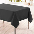 Nelson, einfarbige rechteckige Tischdecke mit Fleckschutz 145 x 240 cm - Schwarz