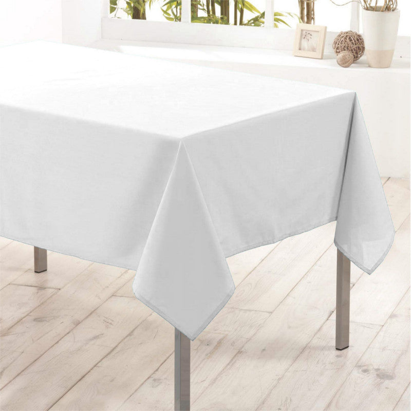 Nelson, einfarbige rechteckige Tischdecke mit Fleckschutz 145 x 300 cm - Weiß
